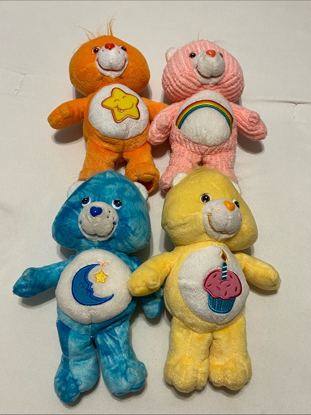 Care Bears Plush Set - Orange, Pink, Blue, Yellow